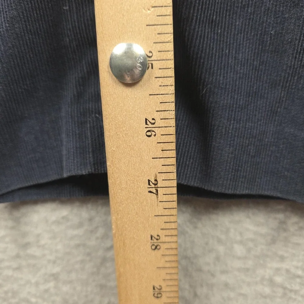Vintage Lands' End‎ Pants Mens 31x27 Blue Corduroy Chino Tapered USA 80s Casual